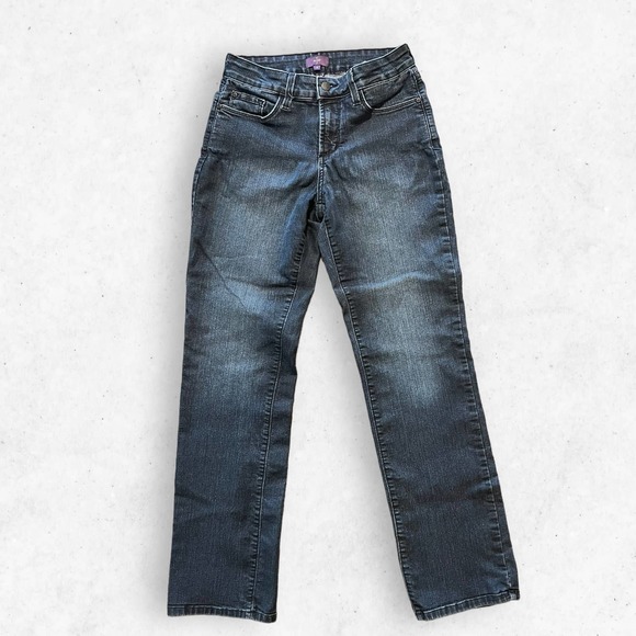 NYDJ Denim - NYDJ Denim Jeans Women's Size 4 Mid Rise Straight Blue Lifting‎ Technology